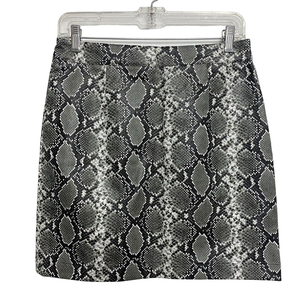 Thread+Supply Women's Medium Black Snake Animal Print Mini Skirt Streetwear